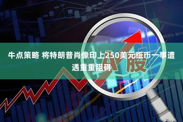 牛点策略 将特朗普肖像印上250美元纸币一事遭遇重重阻碍